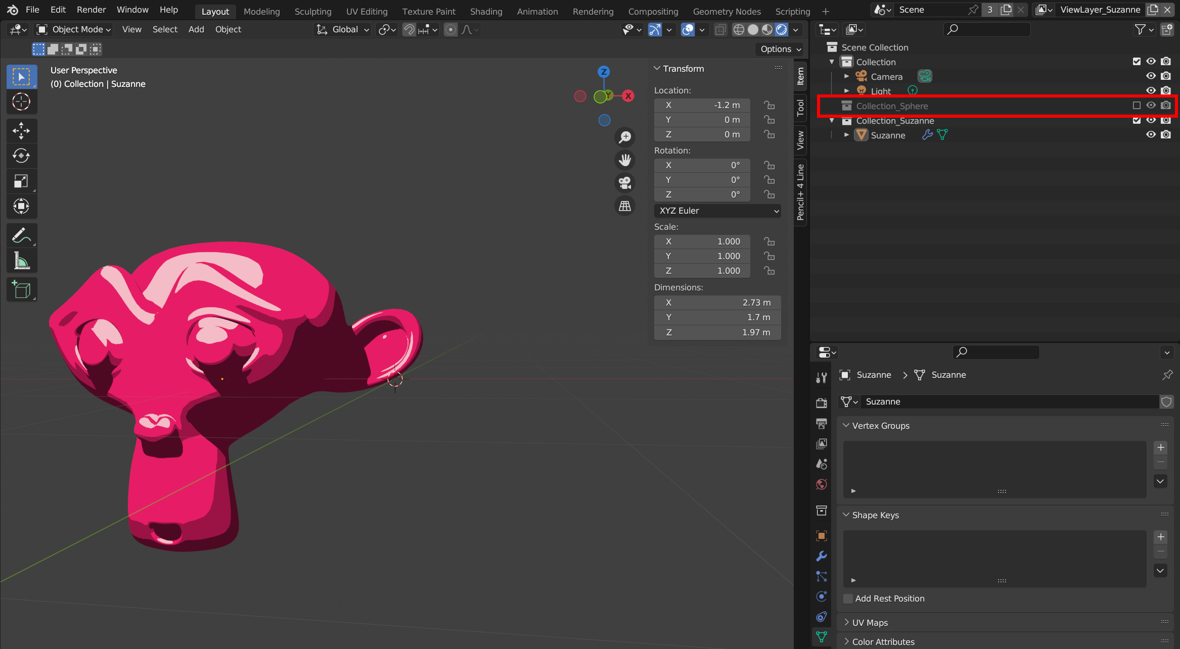 View Layer settings