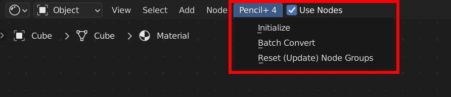 Material Menu