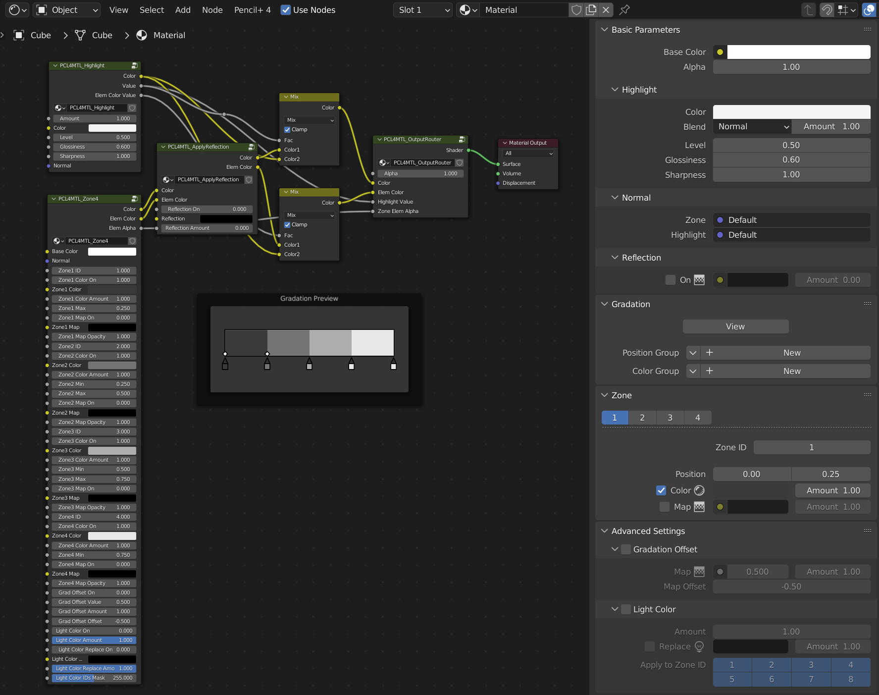 Pencil+ Material Nodes