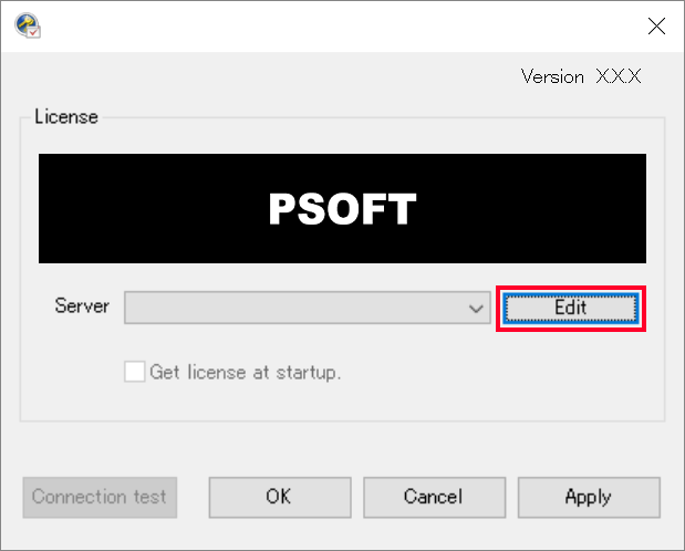 Open License Server Settings