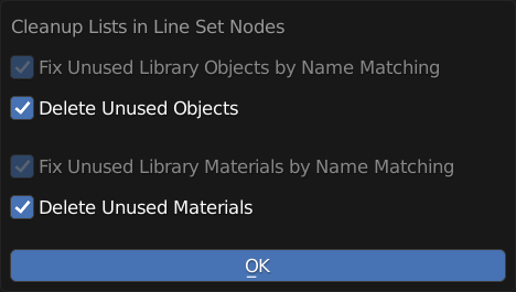 Cleanup Lists in Line Set Nodes