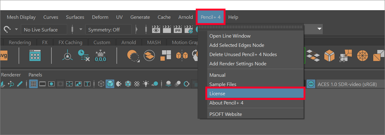 Open License Window