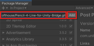 テキストフィールドに Git URL を入力